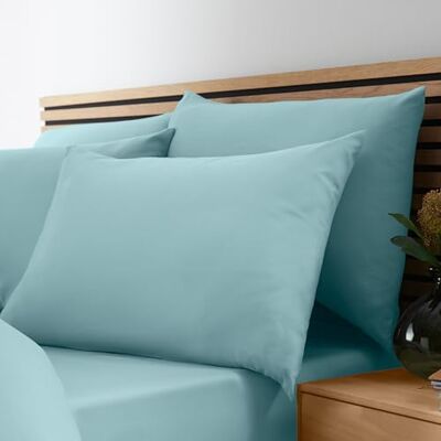 Catherine Lansfield So Soft Non-Iron Standard Pillowcase 4 Pack Duck egg Catherine Lansfield So Soft Non-Iron Standard Pillowcase 4 Pack Duck egg