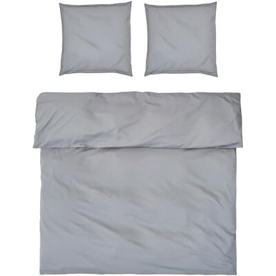 Möve Luxury Bed Linen Set 200 x 200 cm + 2 x 80 x 80 cm 100% Cotton Grey Möve Luxury Bed Linen Set 200 x 200 cm + 2 x 80 x 80 cm 100% Cotton Grey