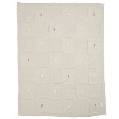 Mamas & Papas Nursery Small Knitted Blanket, Bunny Grey, 70 x 90 cm Mamas & Papas Nursery Small Knitted Blanket, Bunny Grey, 70 x 90 cm