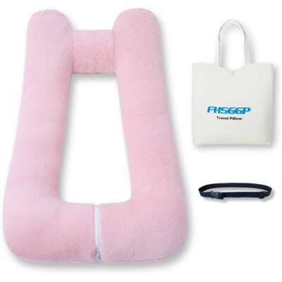 FHSGGP Travel Pillow Upgraded Version of Aircraft Travel Neck Pillow with Storage Bag, Sleep Pillows for Travel by Train, Car, or Plane, Supporting The Head and Body, Travel Pillow for Kids Pink FHSGGP Travel Pillow Upgraded Version of Aircraft Travel Neck Pillow with Storage Bag, Sleep Pillows for Travel by Train, Car, or Plane, Supporting The Head and Body, Travel Pillow for Kids Pink