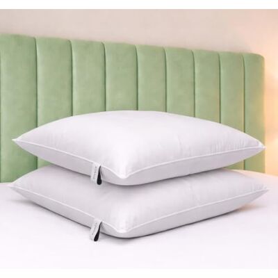 Bianca Fine Linens 180 Thread Count 100% Cotton Anti Allergy Pillow Pair White Bianca Fine Linens 180 Thread Count 100% Cotton Anti Allergy Pillow Pair White