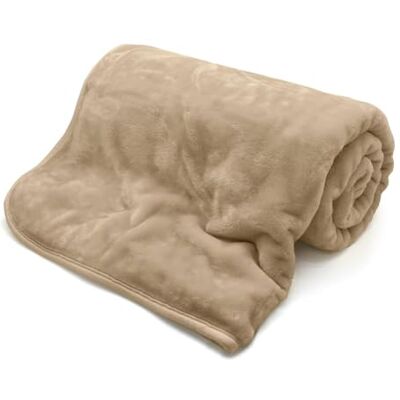 Kampala Hill Mink Blanket/Throw Beige 200 x 240cm Kampala Hill Mink Blanket/Throw Beige 200 x 240cm