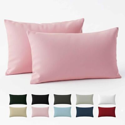 Dreamzie Pillow Cover 50 x 70 Reinforced Cotton (Pack of 2) Pink Tight Fabric 57 Threads/cm² Pillowcase 50 x 70 Oeko Tex Certification Dreamzie Pillow Cover 50 x 70 Reinforced Cotton (Pack of 2) Pink Tight Fabric 57 Threads/cm² Pillowcase 50 x 70 Oeko Tex Certification