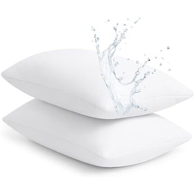 DUDU N GIRLIE Waterproof Pillow Protector-Zipped Pillow Protectors 2 Pack, Pillow Covers Breathable Membrane, 50x75cm Size Pillow Cases. DUDU N GIRLIE Waterproof Pillow Protector-Zipped Pillow Protectors 2 Pack, Pillow Covers Breathable Membrane, 50x75cm Size Pillow Cases.