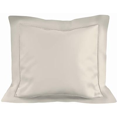 Soleil d'ocre Ecru Cotton Pillowcase - Square, 80 Threads, 63x63cm Soleil d'ocre Ecru Cotton Pillowcase - Square, 80 Threads, 63x63cm