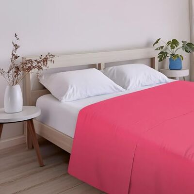 ECOMMERC3 Extra Soft and Comfortable Top Sheet for 150cm Bed Cherry Top Sheet Made in Spain, Breathable, Easy Care ECOMMERC3 Extra Soft and Comfortable Top Sheet for 150cm Bed Cherry Top Sheet Made in Spain, Breathable, Easy Care