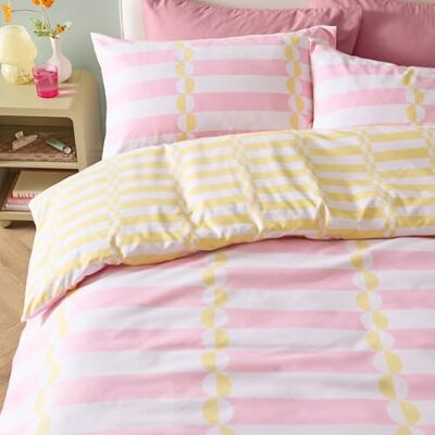 furn. Duvet Day Lottie Duvet Cover Set – Reversible Ultra Soft Vibrant Geometric Bedding Set (Yellow/Pink King) furn. Duvet Day Lottie Duvet Cover Set – Reversible Ultra Soft Vibrant Geometric Bedding Set (Yellow/Pink King)