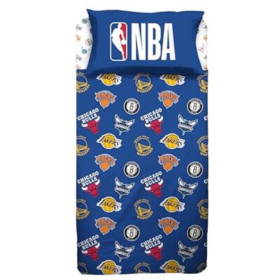 hermet NBA Single Bed Sheet Set, Single Bed Set, Top Sheet, Fitted Sheet, Pillowcase, 100% Cotton, Bulls, Lakers, Warriors, Nets, Official Product hermet NBA Single Bed Sheet Set, Single Bed Set, Top Sheet, Fitted Sheet, Pillowcase, 100% Cotton, Bulls, Lakers, Warriors, Nets, Official Product