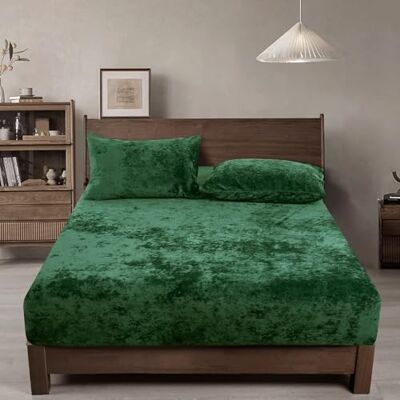 PHF Velvet Fitted Sheet Queen Size, 1 Pack Luxury Super Soft Cozy Comfy Flannel Bed Sheets with 15'' Deep Pocket, Suitable for Fall Winter and Spring, No Pillowcases, Emerald Green PHF Velvet Fitted Sheet Queen Size, 1 Pack Luxury Super Soft Cozy Comfy Flannel Bed Sheets with 15'' Deep Pocket, Suitable for Fall Winter and Spring, No Pillowcases, Emerald Green