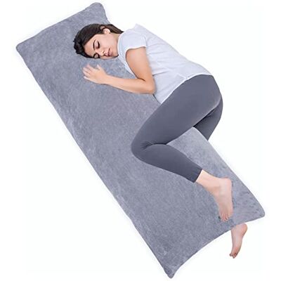 1 MIDDLE ONE Full Body Pillow for Adults, Long Pillow for Sleeping, Big Pillows for Bed, Firm Large Pillow with Velvet Cover, 20x54 Inches (Dark Grey) 1 MIDDLE ONE Full Body Pillow for Adults, Long Pillow for Sleeping, Big Pillows for Bed, Firm Large Pillow with Velvet Cover, 20x54 Inches (Dark Grey)