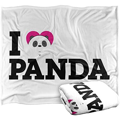 LOGOVISION We Bare Bears Heart Panda Silky Touch Super Soft Throw Blanket 152 X 127 cm, White LOGOVISION We Bare Bears Heart Panda Silky Touch Super Soft Throw Blanket 152 X 127 cm, White