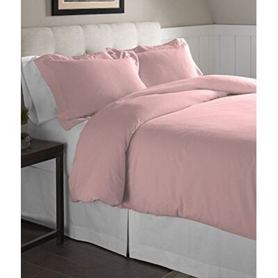 pointehaven Flannel Oversized Duvet Set, Full/Queen, Rose Quartz pointehaven Flannel Oversized Duvet Set, Full/Queen, Rose Quartz