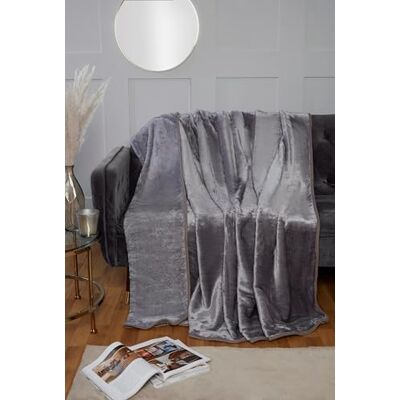 Rapport Home Luxury Dyed Mink Throw Blanket (200 x 240 cm) Silver Rapport Home Luxury Dyed Mink Throw Blanket (200 x 240 cm) Silver