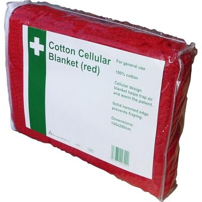 Safety First Aid Group HypaGuard Red Cotton Blanket (100% Cotton) 150 cm x 200 cm Safety First Aid Group HypaGuard Red Cotton Blanket (100% Cotton) 150 cm x 200 cm