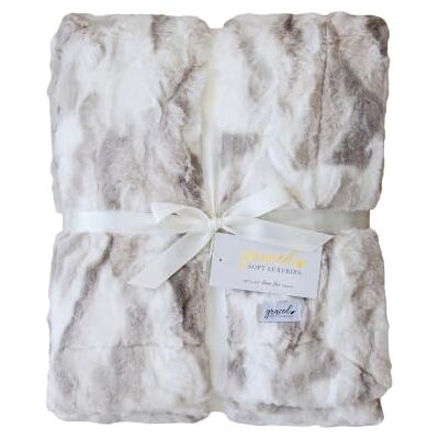 GRACED SOFT LUXURIES Oversized Throw Blanket Home Decor Warm Elegant Softest Cozy Faux Fur Decorative, Comfy, Cozy, Warm Blanket for Sofa Bed 60" x 80", Textured Marbled Ivory GRACED SOFT LUXURIES Oversized Throw Blanket Home Decor Warm Elegant Softest Cozy Faux Fur Decorative, Comfy, Cozy, Warm Blanket for Sofa Bed 60" x 80", Textured Marbled Ivory