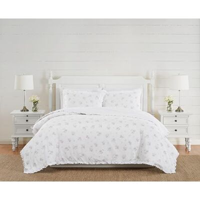 The Farmhouse by Rachel Ashwell 3 Piece Full/Queen Duvet Set Signature Rosebury Bedding Collection The Farmhouse by Rachel Ashwell 3 Piece Full/Queen Duvet Set Signature Rosebury Bedding Collection