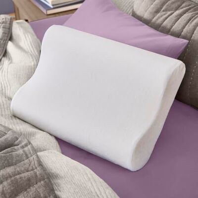 Sleep Innovations Memory Foam Contour Pillow, Queen Size, Head, Neck, and Shoulder Alignment, Side and Back Sleepers, Medium Support Sleep Innovations Memory Foam Contour Pillow, Queen Size, Head, Neck, and Shoulder Alignment, Side and Back Sleepers, Medium Support