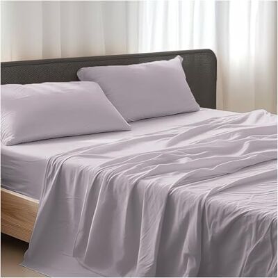 Giovanni Dolcinotti MADE IN ITALY Giovanni Dolcinotti 4-Piece Double Bed Sheet Set, Microfibre, Silver Pink, Detroit Model – Fitted Sheet, Top Sheet and 2 Pillowcases 50 x 80 cm Giovanni Dolcinotti MADE IN ITALY Giovanni Dolcinotti 4-Piece Double Bed Sheet Set, Microfibre, Silver Pink, Detroit Model – Fitted Sheet, Top Sheet and 2 Pillowcases 50 x 80 cm