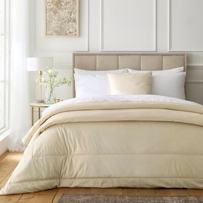 Appletree Heritage Harlan Velvet Bedspread 235 x 235cm Cream – Soft Textured Design for Bedroom, Large Velvet Bedspread Appletree Heritage Harlan Velvet Bedspread 235 x 235cm Cream – Soft Textured Design for Bedroom, Large Velvet Bedspread