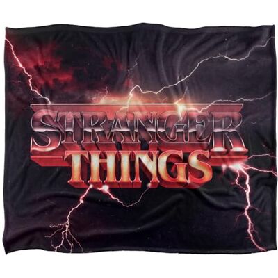 Stranger Things Lightning Logo Silky Touch Super Soft Throw Blanket 152 X 127 Cm Stranger Things Lightning Logo Silky Touch Super Soft Throw Blanket 152 X 127 Cm