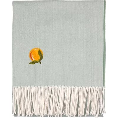 furn. Fruits Embroidered Throw – Lightweight Knitted Fringe Tasselled Blanket (Zesty Orange – 130x180cm) furn. Fruits Embroidered Throw – Lightweight Knitted Fringe Tasselled Blanket (Zesty Orange – 130x180cm)