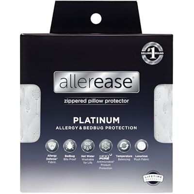 Aller-Ease Allerease Platinum Pillow Protector, King Aller-Ease Allerease Platinum Pillow Protector, King