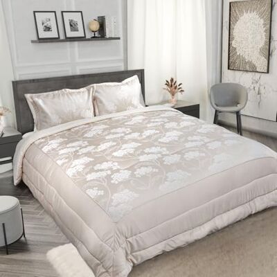 Emma Barclay Blossom Embellished Jacquard Quilted Bedspread Set in Cream To Fit Double/King Emma Barclay Blossom Embellished Jacquard Quilted Bedspread Set in Cream To Fit Double/King