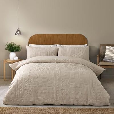 Catherine Lansfield Folkstone Geo Soft Easy Care Duvet Cover Bedding Set - Bedding Set Catherine Lansfield Folkstone Geo Soft Easy Care Duvet Cover Bedding Set - Bedding Set