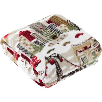 furn. Joy To All Throw – Festive Winter Scene Soft Fleece Blanket (Cream 140x180cm) furn. Joy To All Throw – Festive Winter Scene Soft Fleece Blanket (Cream 140x180cm)
