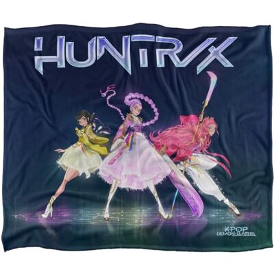 KPop Demon Hunters Huntrix Honmoon Protectors Silky Touch Super Soft Throw Blanket 152 X 127 Cm, White KPop Demon Hunters Huntrix Honmoon Protectors Silky Touch Super Soft Throw Blanket 152 X 127 Cm, White