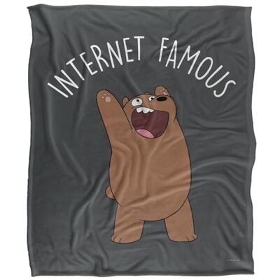 WE BARE BEARS Internet Famous Silky Touch Super Soft Throw Blanket 152 X 127 cm, White WE BARE BEARS Internet Famous Silky Touch Super Soft Throw Blanket 152 X 127 cm, White