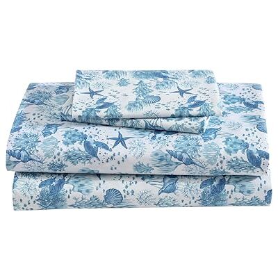 Beatrice Home Fashions Coastal Print Microfiber Sheet Set, Soft, Comfy, 12" Deep Pockets, Twin, Nautical Turtles Beatrice Home Fashions Coastal Print Microfiber Sheet Set, Soft, Comfy, 12" Deep Pockets, Twin, Nautical Turtles