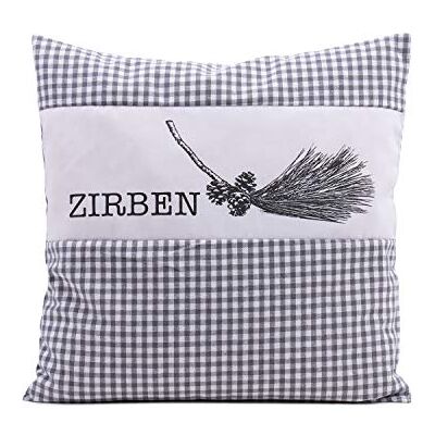 Gözze Swiss Pine Scented Pillow, 220 g FIne Swiss Pine Chip Filling, 100% Cotton Cover, 30 x 30 cm Grey Check Gözze Swiss Pine Scented Pillow, 220 g FIne Swiss Pine Chip Filling, 100% Cotton Cover, 30 x 30 cm Grey Check