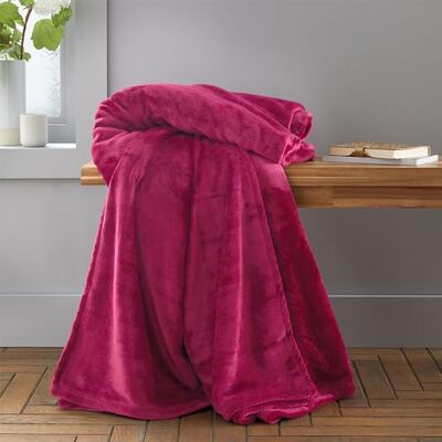 Catherine Lansfield Raschel Velvet Touch 130cm x 170cm Throw Hot Pink - Throw Catherine Lansfield Raschel Velvet Touch 130cm x 170cm Throw Hot Pink - Throw