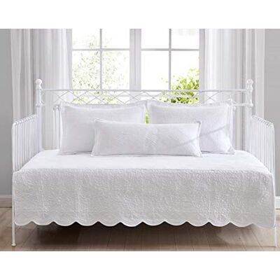 Laura Ashley Home Daybed Set, Cotton Bedding with Matching Shams & Pillow Cover, Lightweight Home Decor for All Seasons (Trellis White, Daybed) Laura Ashley Home Daybed Set, Cotton Bedding with Matching Shams & Pillow Cover, Lightweight Home Decor for All Seasons (Trellis White, Daybed)