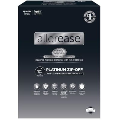 Aller-Ease Platinum Zip-Off Top Mattress Protector, Queen Aller-Ease Platinum Zip-Off Top Mattress Protector, Queen