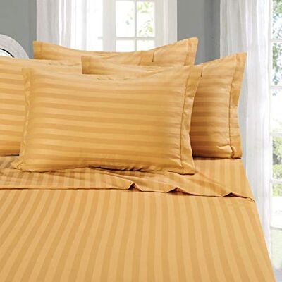 Elegant Comfort Softest and Coziest 4-Piece Sheet Set 1500 Premium Hotel Quality Microfiber Luxurious Wrinkle Resistant 4-Piece Damask Stripe Bed Sheet Set, Twin, Camel/Gold Elegant Comfort Softest and Coziest 4-Piece Sheet Set 1500 Premium Hotel Quality Microfiber Luxurious Wrinkle Resistant 4-Piece Damask Stripe Bed Sheet Set, Twin, Camel/Gold