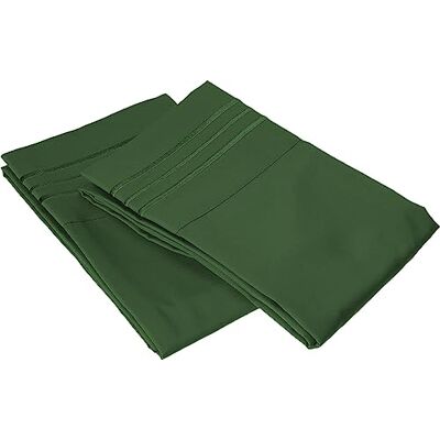 Elegant Comfort 1500 Thread Count Wrinkle & Fade Resistant Egyptian Quality Microfiber Ultra Soft Luxurious 2-Piece Pillowcases, Standard Size, Hunter Green Elegant Comfort 1500 Thread Count Wrinkle & Fade Resistant Egyptian Quality Microfiber Ultra Soft Luxurious 2-Piece Pillowcases, Standard Size, Hunter Green