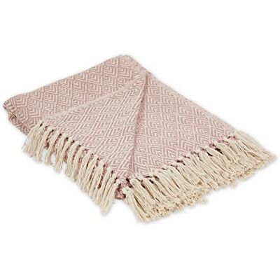 DII Diamond Throw Collection Cotton Woven, 50x60, Pale Mauve DII Diamond Throw Collection Cotton Woven, 50x60, Pale Mauve