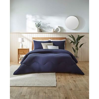 Night Lark Coverless Duvet Cotton Waffle Collection – Coverless Duvet Single 10.5 Tog with Advanced Smartfil® Fiber, Machine Washable, Hypoallergenic – Navy, Single Bed Size Night Lark Coverless Duvet Cotton Waffle Collection – Coverless Duvet Single 10.5 Tog with Advanced Smartfil® Fiber, Machine Washable, Hypoallergenic – Navy, Single Bed Size