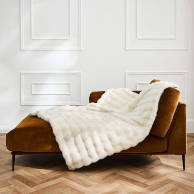 Douceur d'Intérieur , Warm Winter Blanket (180 x 220 cm) Mounty Natural Imitation Fur Douceur d'Intérieur , Warm Winter Blanket (180 x 220 cm) Mounty Natural Imitation Fur