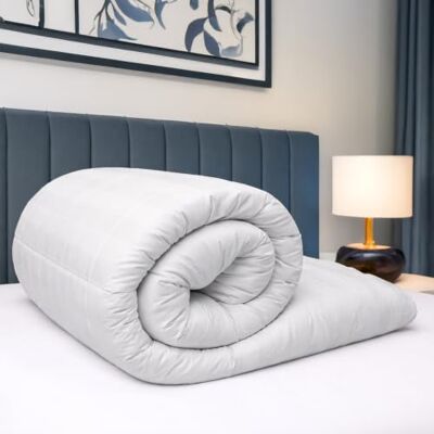 Bianca Fine Linens Premium 100% Cotton Stripe 13.5 tog Super King Duvet White Bianca Fine Linens Premium 100% Cotton Stripe 13.5 tog Super King Duvet White