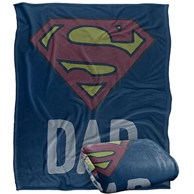 LOGOVISION Superman Blanket, 152 x 127 cm Shield Dad Silky Touch Super Soft Throw Blanket LOGOVISION Superman Blanket, 152 x 127 cm Shield Dad Silky Touch Super Soft Throw Blanket
