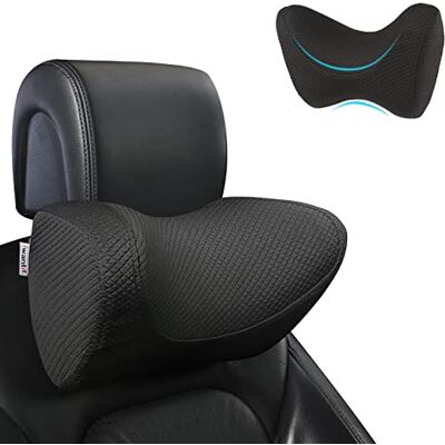 iwantit Car Seat Headrest Pillows with Resilient Memory Foam,Car Neck Cushions for Relieving Neck Stiffness & Supporting with Adjustable Straps and Comfy Outer Cover (Black,1Package) iwantit Car Seat Headrest Pillows with Resilient Memory Foam,Car Neck Cushions for Relieving Neck Stiffness & Supporting with Adjustable Straps and Comfy Outer Cover (Black,1Package)