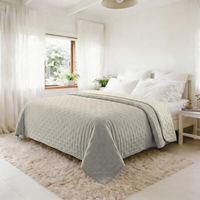 Italian Bed Linen Summer Quilt Water Washed Microfibre Duvet Quilt and 100 g Filling Double 250 x 250 cm Sabbia/Crema Italian Bed Linen Summer Quilt Water Washed Microfibre Duvet Quilt and 100 g Filling Double 250 x 250 cm Sabbia/Crema