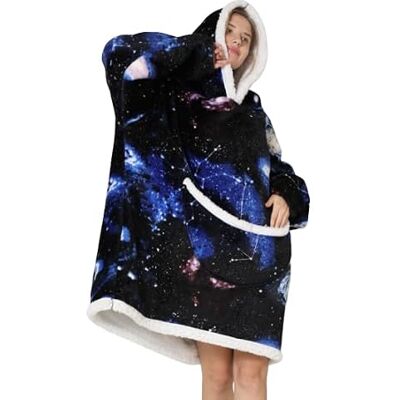 Everglamour Womens Clothing Hooded Blanket Adult Sized Costumes, Blue Everglamour Womens Clothing Hooded Blanket Adult Sized Costumes, Blue