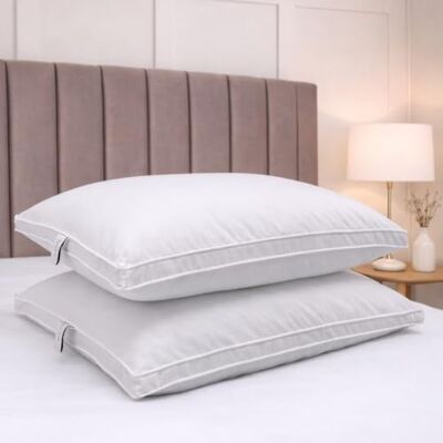 Bianca Fine Linens Goose Feather & Down Pillow Pair White Bianca Fine Linens Goose Feather & Down Pillow Pair White