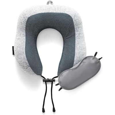 GC GAVENO CAVAILIA 2-Pack Travel Pillow Set for Neck Support Memory Foam Neck Pillows with Removable Covers & Eye Masks Adjustable Airplane pillow Best For Couple, Car, Train, Bus, Navy/Grey GC GAVENO CAVAILIA 2-Pack Travel Pillow Set for Neck Support Memory Foam Neck Pillows with Removable Covers & Eye Masks Adjustable Airplane pillow Best For Couple, Car, Train, Bus, Navy/Grey