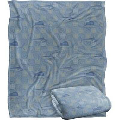 LOGOVISION Jq Licensing Jl-Jp-Jq Billfish Fishing Compass Pattern Silky Touch Super Soft Throw Blanket 152 X 127 Cm LOGOVISION Jq Licensing Jl-Jp-Jq Billfish Fishing Compass Pattern Silky Touch Super Soft Throw Blanket 152 X 127 Cm