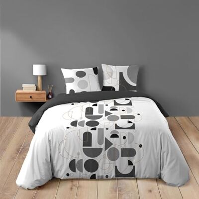 Douceur d'Intérieur , 3-Piece Bed Linen Set (240 x 220 cm) Chilipop Black, 100% Cotton Douceur d'Intérieur , 3-Piece Bed Linen Set (240 x 220 cm) Chilipop Black, 100% Cotton